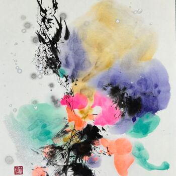 Schilderij getiteld "Living earth" door Ayumi, Origineel Kunstwerk, pigmenten