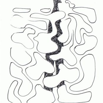 Drawing titled "01" by Lucien Azam, Original Artwork