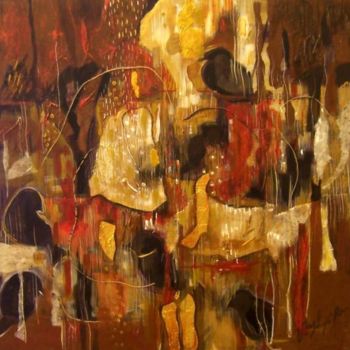 Pittura intitolato "Composition" da Azar Vaghefi, Opera d'arte originale, Olio