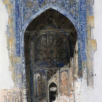 Pittura intitolato "Door" da Azat Myradov, Opera d'arte originale, Olio