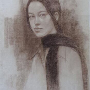 Schilderij getiteld "Portrait n°2" door Azat Pogosian, Origineel Kunstwerk