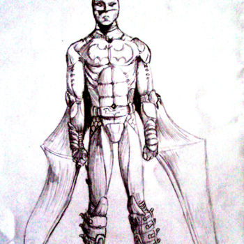Drawing titled "Batman" by Azathoth, Original Artwork, Pencil