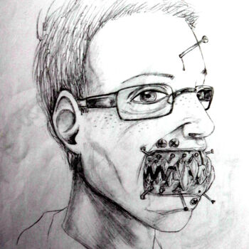 Dibujo titulada "Dentiste" por Azathoth, Obra de arte original, Lápiz