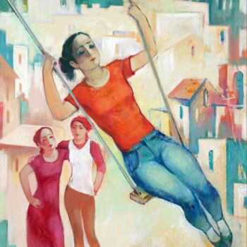 Pittura intitolato "The swing" da Azeriman, Opera d'arte originale, Acrilico