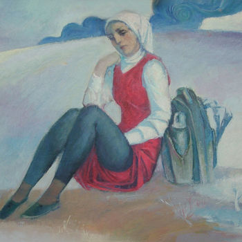 Pintura titulada "The refugees-3" por Azeriman, Obra de arte original, Acrílico