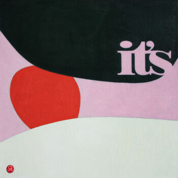 Painting titled "it's" by Andreas Zimmermann, Original Artwork, Oil Mounted on Cardboard