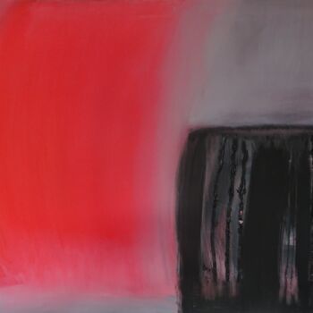 Malerei mit dem Titel "rotes Segel" von Agnes Zirke, Original-Kunstwerk, Öl