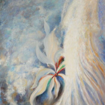 Ζωγραφική με τίτλο "L'Ange" από Azucena, Αυθεντικά έργα τέχνης, Λάδι