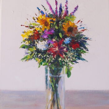 Painting titled "Un bouquet pour toi…" by Azucena, Original Artwork, Acrylic