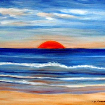 Painting titled "MAR MEDITERRANEO" by Mary Carmen Diez Colorado, Original Artwork