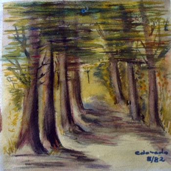 Malerei mit dem Titel "THE FOREST." von Mary Carmen Diez Colorado, Original-Kunstwerk