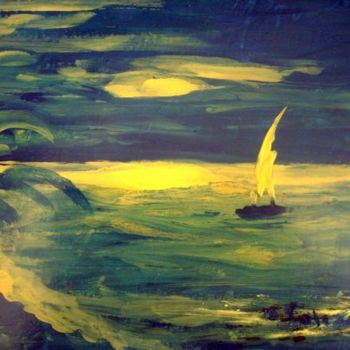 Pittura intitolato "SAILING SHIP" da Mary Carmen Diez Colorado, Opera d'arte originale