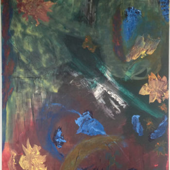 Painting titled "Zerberus in den Blu…" by Dieter Müller, Original Artwork, Acrylic