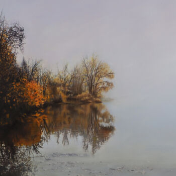 Pintura intitulada "Le Lac de Saint Par…" por B. Alexis, Obras de arte originais, Óleo