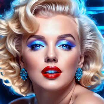 Digital Arts titled "MARILYN MONROE QUEE…" by B.Mansour, Original Artwork, AI generated image