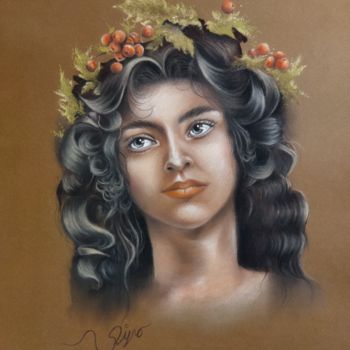 Pintura titulada "Innocent" por Bahareh Marandi, Obra de arte original, Pastel