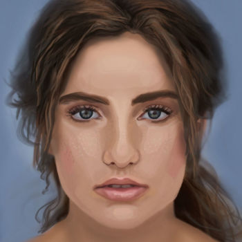 Digital Arts titled "портрет по фото" by Nikita Belyi, Original Artwork, Digital Painting