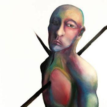Pintura intitulada "Self-portrait numbe…" por Ba Mo Ccai, Obras de arte originais, Óleo