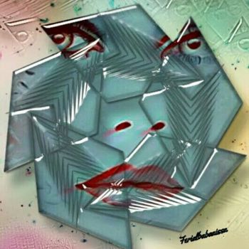 Digitale Kunst mit dem Titel "Mon beau miroir" von Ferial Baba Aissa, Original-Kunstwerk