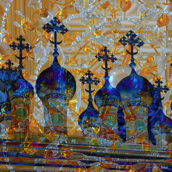 Цифровое искусство под названием "Russie orthodoxie 2" - Géraldine Babad, Подлинное произведение искусства, Цифровая живопись