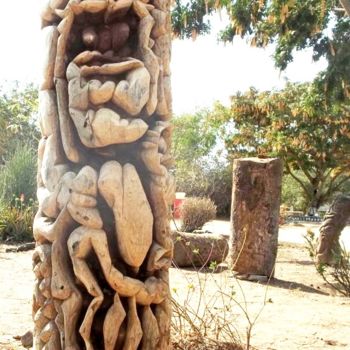 Sculpture titled "011.jpg" by Baba Toure, Original Artwork, Wood