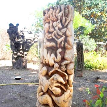 Sculpture titled "019.jpg" by Baba Toure, Original Artwork, Wood