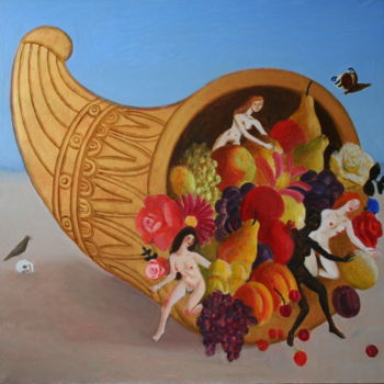 Painting titled "The Horn of Plenty.…" by Sasha Vlasova, Original Artwork, Oil
