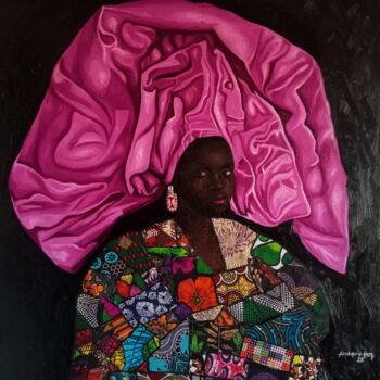 Painting titled "Adunni Arewa 1" by Babatunde Bakare, Original Artwork, Oil