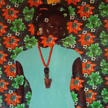 Картина под названием "Threads of sovereig…" - Babatunde Bakare, Подлинное произведение искусства, Масло