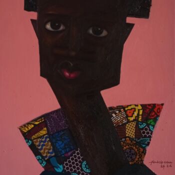 Ζωγραφική με τίτλο "Surulere ( patience…" από Babatunde Bakare, Αυθεντικά έργα τέχνης, Λάδι