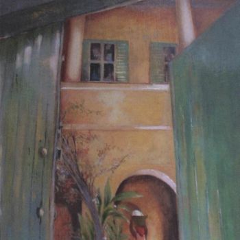 Pintura intitulada "Par l embrasure de…" por Babeth Pochan, Obras de arte originais