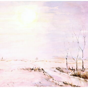 绘画 标题为“winter sun” 由Babett Landsberger, 原创艺术品, 水彩