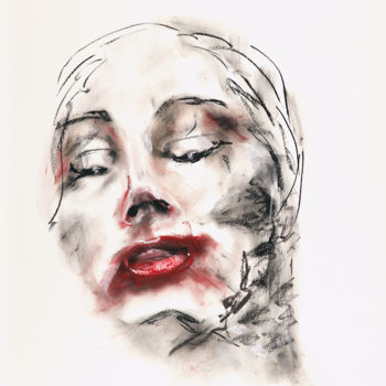 Disegno intitolato "kissing" da Babett Landsberger, Opera d'arte originale, Pastello