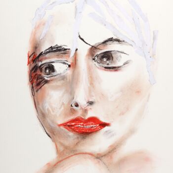 Рисунок под названием "she" - Babett Landsberger, Подлинное произведение искусства, Пастель