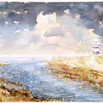 Painting titled "summer breeze" by Babett Landsberger, Original Artwork, Watercolor