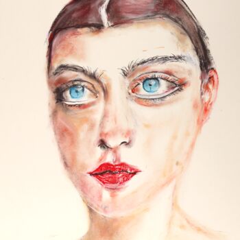 Disegno intitolato "in my eyes" da Babett Landsberger, Opera d'arte originale, Pastello
