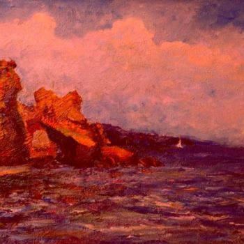 Peinture intitulée "Seascape" par Volodimir Babienko, Œuvre d'art originale