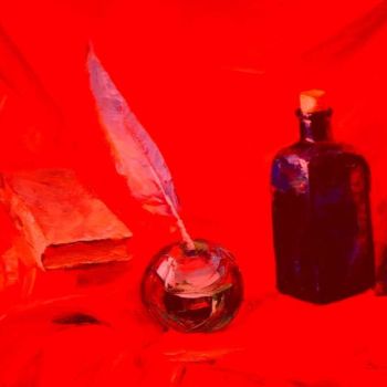 Painting titled "Red trilogy" by Volodimir Babienko, Original Artwork