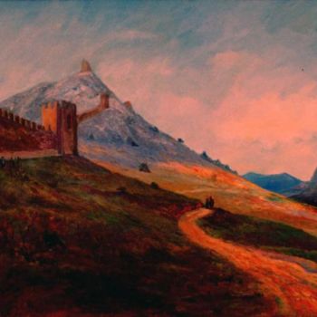 Peinture intitulée "Sudak fortress" par Volodimir Babienko, Œuvre d'art originale