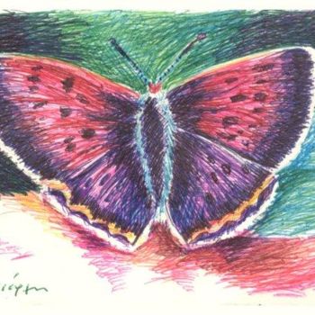 Drawing titled "Butterfly colours" by Koiliar Is, Original Artwork, Other