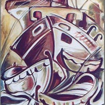 Malerei mit dem Titel "Boat life" von Koiliar Is, Original-Kunstwerk, Öl