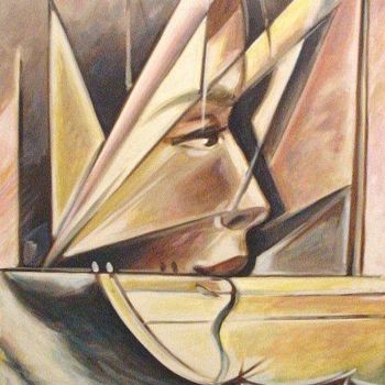Pintura intitulada "Boat " por Koiliar Is, Obras de arte originais, Óleo