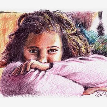 Drawing titled "little girl" by Koiliar Is, Original Artwork, Other