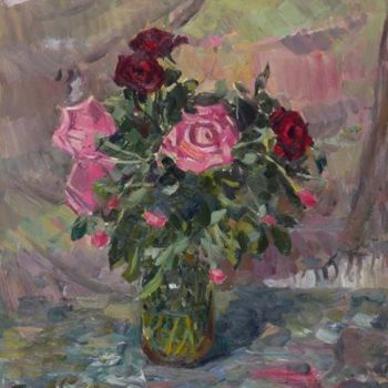 Peinture intitulée "Розы" par Stanislav Babiuk, Œuvre d'art originale, Huile