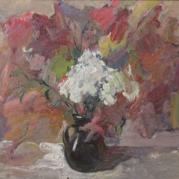 Schilderij getiteld "Bouquet flowers" door Stanislav Babiuk, Origineel Kunstwerk