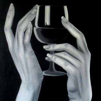 Картина под названием "VINE - Original Oil…" - Mateja Babnik, Подлинное произведение искусства, Масло