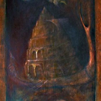 Painting titled "Tower of Babylon (S…" by Svetlana Gavrilova, Original Artwork, Other