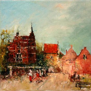 Pittura intitolato "Dutch landscape" da Svetlana Gavrilova, Opera d'arte originale