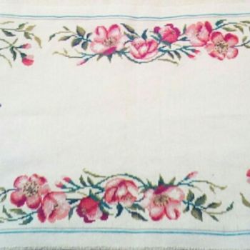 Arte têxtil intitulada "Tablecloth(Ukraine,…" por Lanissa, Obras de arte originais