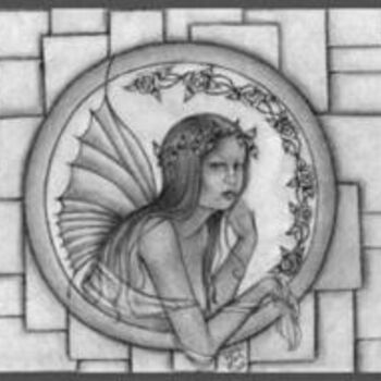 Desenho intitulada "Rose Fairy" por Renee Ware, Obras de arte originais